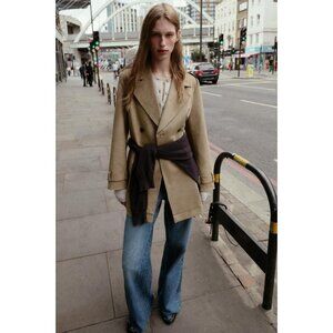 ZARA SUEDE EFFECT TRENCH COAT